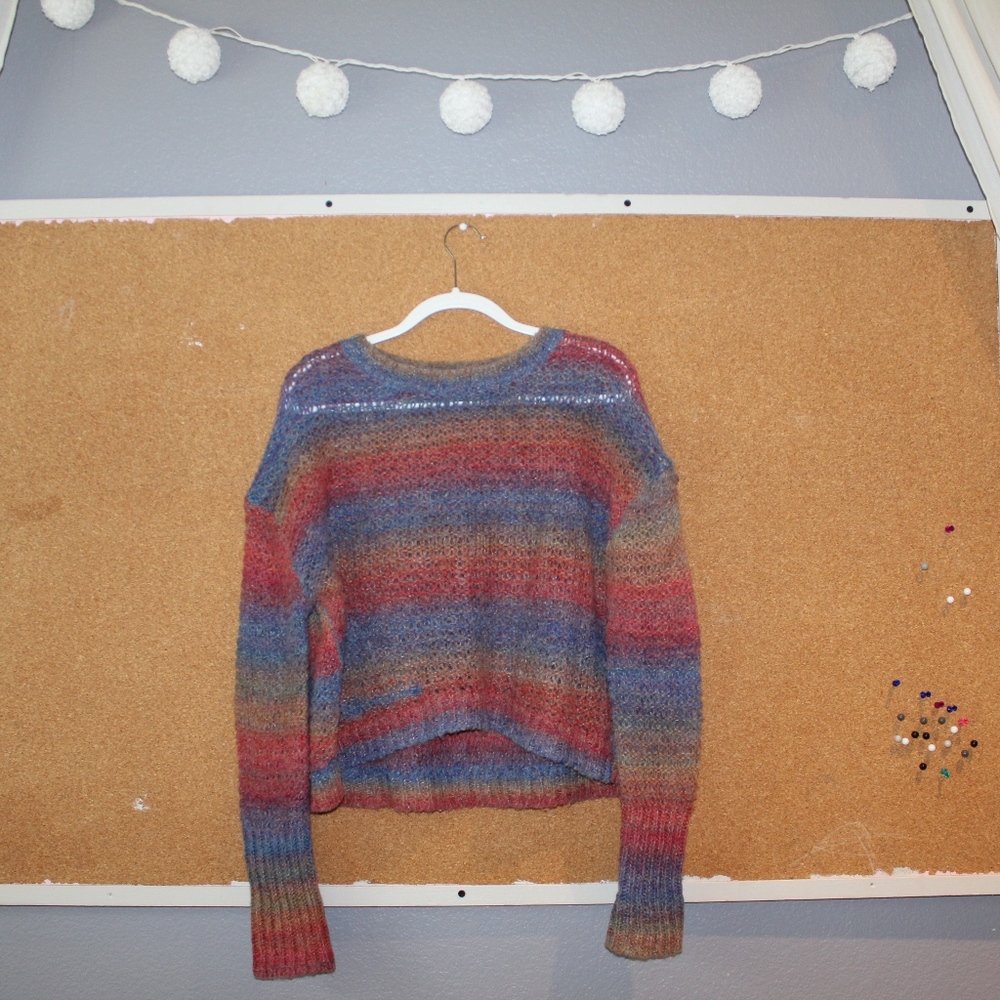 Urban Outfitters Rainbow Striped Sweater